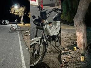 Tragedia en San Juan: Impactó contra un árbol, el casco se partió en dos y murió en el acto