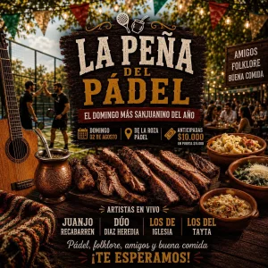 La Peña del Pádel: deporte, folklore y tradición se unen en una propuesta diferente en San Juan